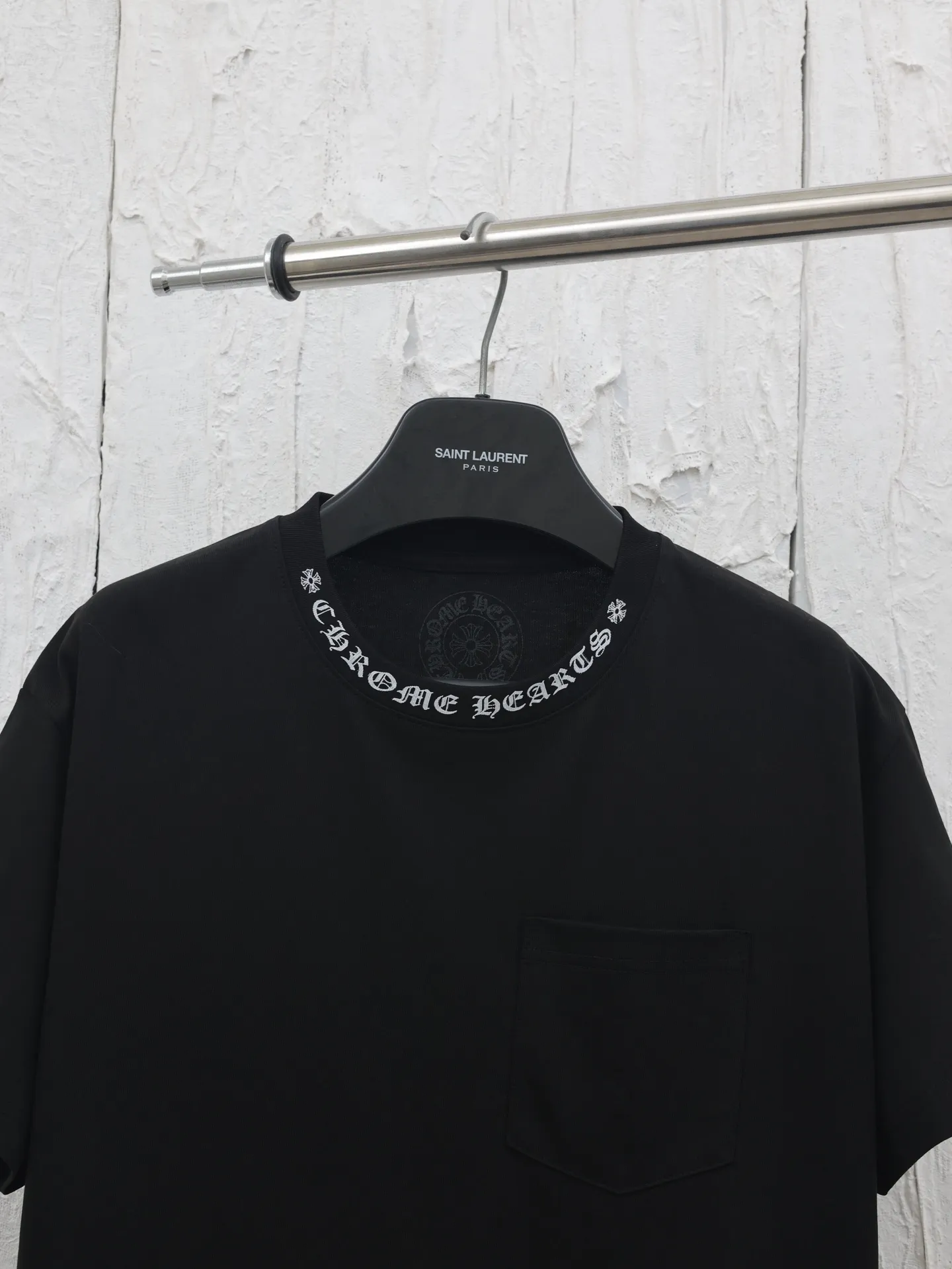 🅿️280 Chrome Hearts*/Chrome Hearts 25 new style Sanskrit letter printed short-sleeved T-shirt with collar Size: S/M/L